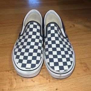 Navy blue checkered vans